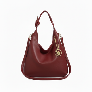 La Agatina- Borsa sacco firmata GYOIAMEA tracolla casual simil pelle venata monomanico