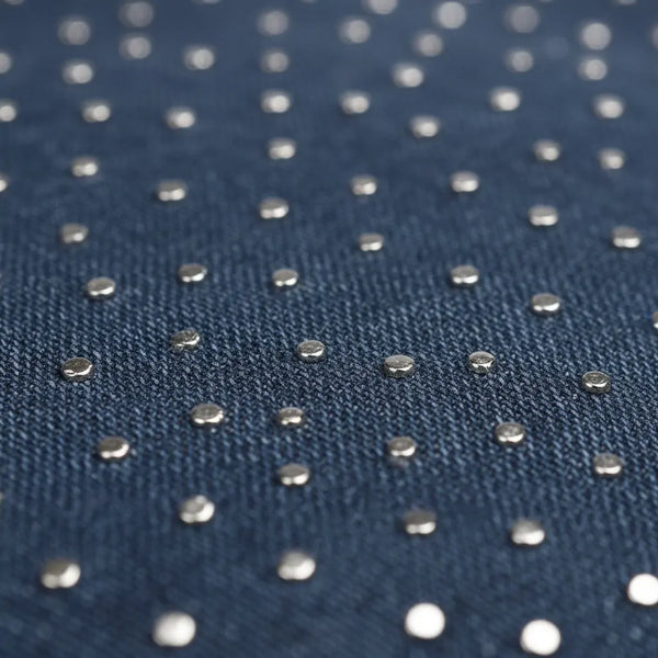 La Biditta - Borsa jeans denim tracolla bauletto sacco nuvola secchio spalla strass glitter jeansata