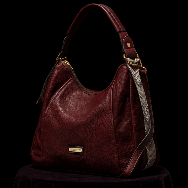 CHARRO - Borsa firmata simil pelle sacco mono spalla capiente grande tracolla cinghia a fantasia