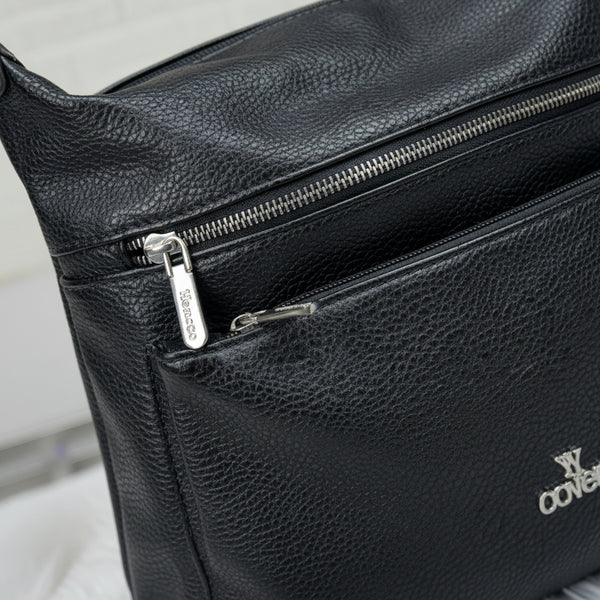 Borsa firmata YYcoveri 2026 multi tasche donna logo zip tracolla unica tinta nuova