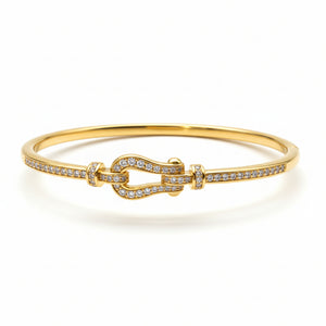 Bracciale Rigido a Manetta con Grillo e Zirconi – Argento Luxury