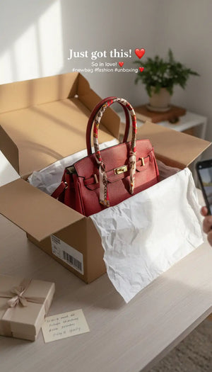 CHARRO - Borsa firmata a spalla Mano con Foulard e Lucchetto simil pelle martellata