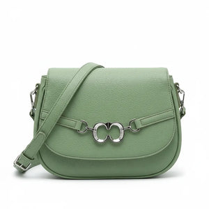 CHARRO - Borsa borsetta donna a tracolla firmata Modello Saddle Morsetto postina