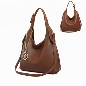 La Agatina- Borsa sacco firmata GYOIAMEA tracolla casual simil pelle venata monomanico