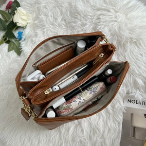 Herisson Firenze - Borsa borsetta bustina 3 tasche donna firmata tracolla logata simil pelle