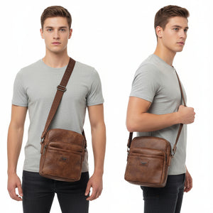 Borsello Uomo firmato Nazareno Gabrielli simil pelle borsellino Capiente e Resistente multi tasche nuovo