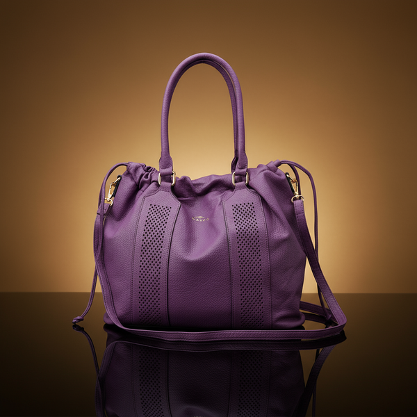 CHARRO - Borsa 2in1 trasformabile multitasche firmata giornaliera capiente simil pelle forata shopping secchio