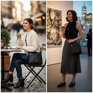 Borsa firmata YYcoveri 2026 multi tasche donna logo zip tracolla unica tinta nuova