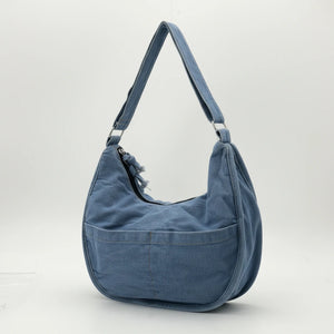La Amunì - Borsa firmata Gyoiamea jeans denim tracolla sacco spalla