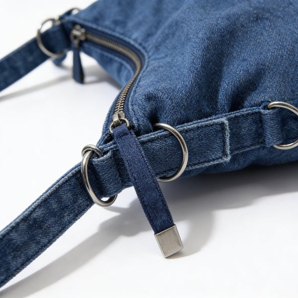 La Oronto tracolla - Borsa firmata Gyoiamea jeans denim tracolla sacco spalla