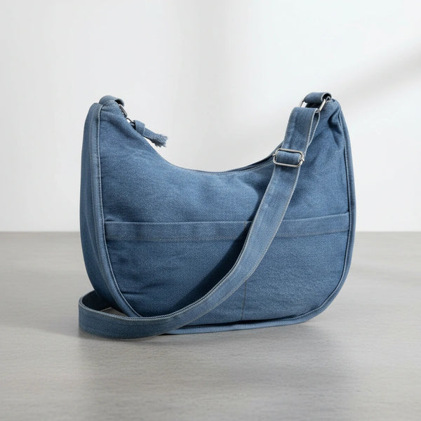 La Amunì - Borsa firmata Gyoiamea jeans denim tracolla sacco spalla