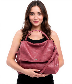 NAZARENO GABRIELLI - Borsa multitasche firmata giornaliera elegante 3 zip platta bauletto capiente