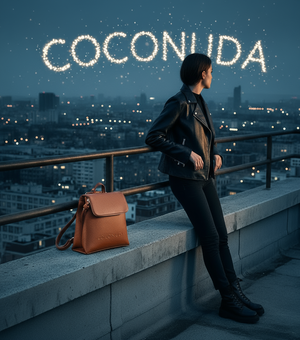 COCONUDA - Zaino donna zainetto firmato giornaliera elegante capiente vintage venata