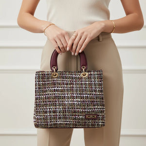 Borsa CHARRO in tessuto TWEED bouclé raffinato