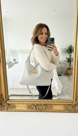 YYCoveri- Borsa Donna Modello sacco grande catena Hobo Casual con Dettagli Dorati