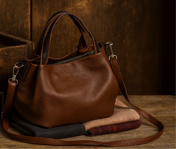 DUDLIN - Borsa firmata borsetta a bauletto tracolla mano simil pelle tote piccola capiente elegante casual