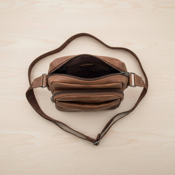 Borsello Uomo firmato Nazareno Gabrielli simil pelle borsellino Capiente e Resistente multi tasche nuovo