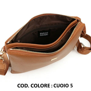 ENRICO COVERI - Borsa multitasche firmata giornaliera elegante 3 zip