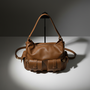 Borsa a sacco multi tasche firmato COCONUDA Colletion donna spalla a tracolla simil pelle