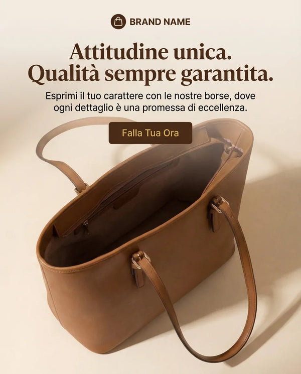 La Continente - Borsa in Vera Pelle Italiana shopping shopper a spalla
