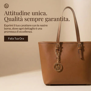 La Continente - Borsa in Vera Pelle Italiana shopping shopper a spalla