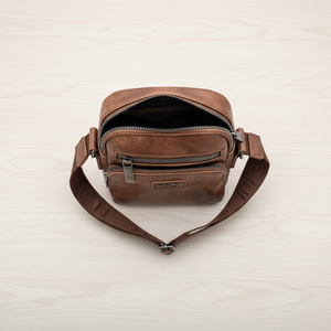 Borsello Uomo firmato Nazareno Gabrielli simil pelle borsellino Capiente e Resistente multi tasche