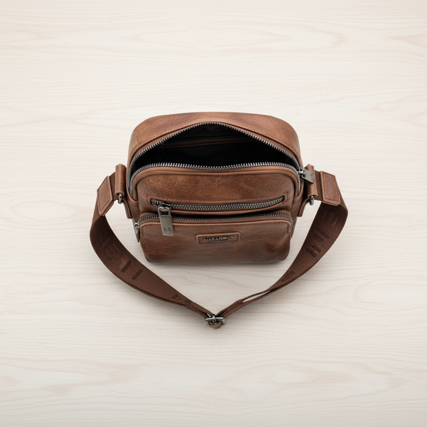 Borsello Uomo firmato Nazareno Gabrielli simil pelle borsellino Capiente e Resistente multi tasche