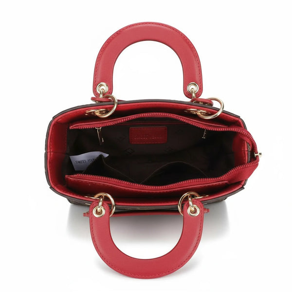 Borsa firmata SWEET YEARS adel Colletion donna spalla a tracolla simil pelle fantasia fiorata logo logata
