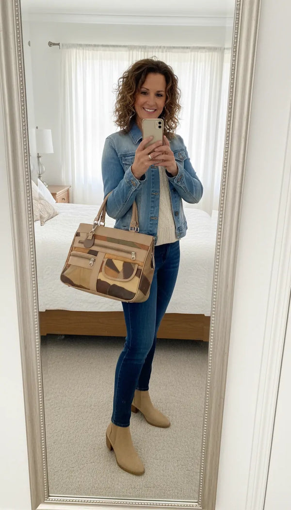 Coveri Active - Borsa VERA PELLE bauletto tote bag donna spalla tracolla nuova multitasche