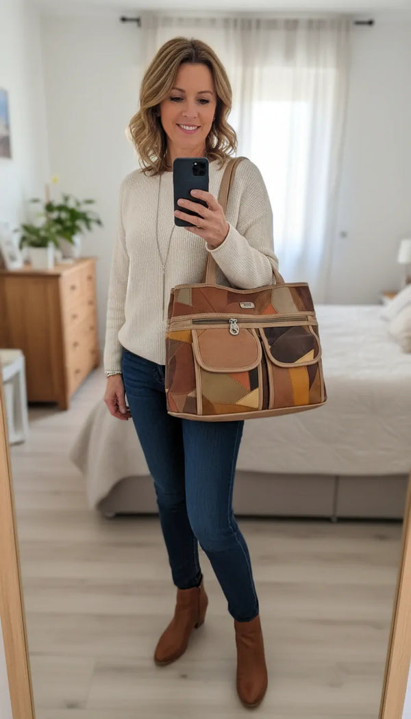 Coveri Active - Bauletto borsa tote bag donna vera pelle spalla tracolla nuova shopping