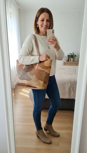 Coveri Active - Shopping borsa tote bag donna vera pelle spalla tracolla nuova grande