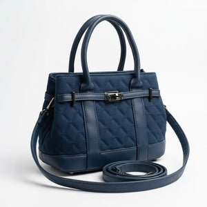 La Patta - Borsa bauletto jeans denim shopping Tracolla trapuntata