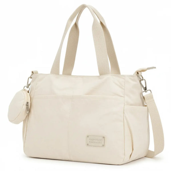 Nazareno Gabrielli - Borsa shopper tote bag Tracolla spalla Donna in Nylon Multitasche Impermeabile e Leggera