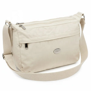 Nazareno Gabrielli - Borsa 4 tasche zip mezzaluna Tracolla Donna in Nylon Multitasche Impermeabile e Leggera