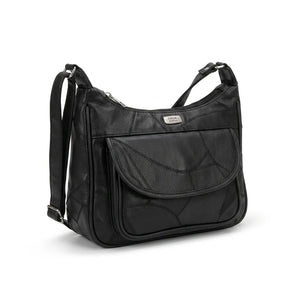 Coveri Active - Borsa VERA PELLE tracolla platta donna multitasche multicolore