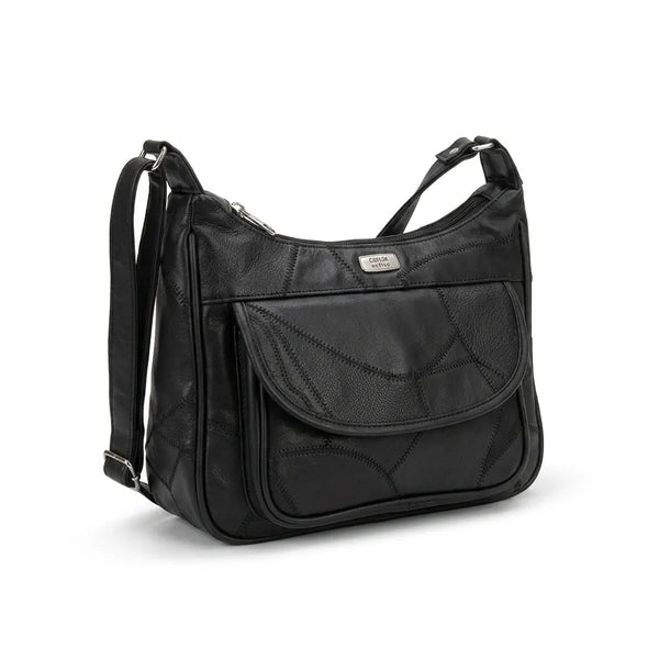 Coveri Active - Borsa VERA PELLE tracolla platta donna multitasche multicolore