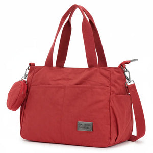 Nazareno Gabrielli - Borsa shopper tote bag Tracolla spalla Donna in Nylon Multitasche Impermeabile e Leggera