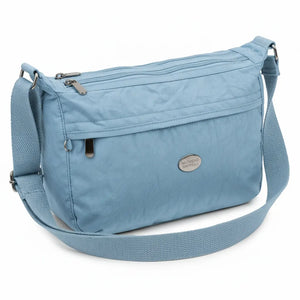 Nazareno Gabrielli - Borsa 4 tasche zip mezzaluna Tracolla Donna in Nylon Multitasche Impermeabile e Leggera
