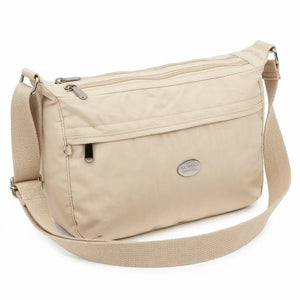 Nazareno Gabrielli - Borsa 4 tasche zip mezzaluna Tracolla Donna in Nylon Multitasche Impermeabile e Leggera