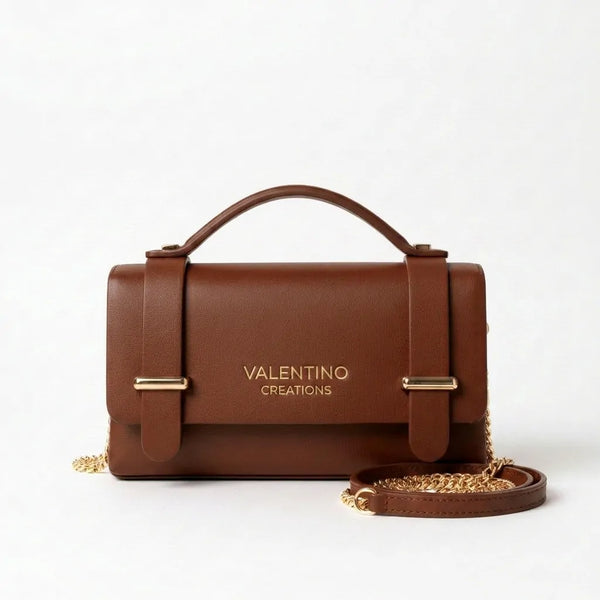 Valentino Creations - Tracolla in simil pelle borsetta rigida borchie