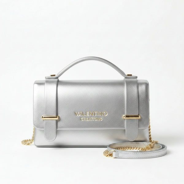 Valentino Creations - Tracolla in simil pelle borsetta rigida borchie