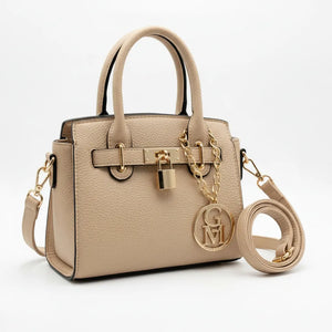 La Milvas - Borsa a bauletto con charms borsetta firmata GYOIAMEA a mano tracolla
