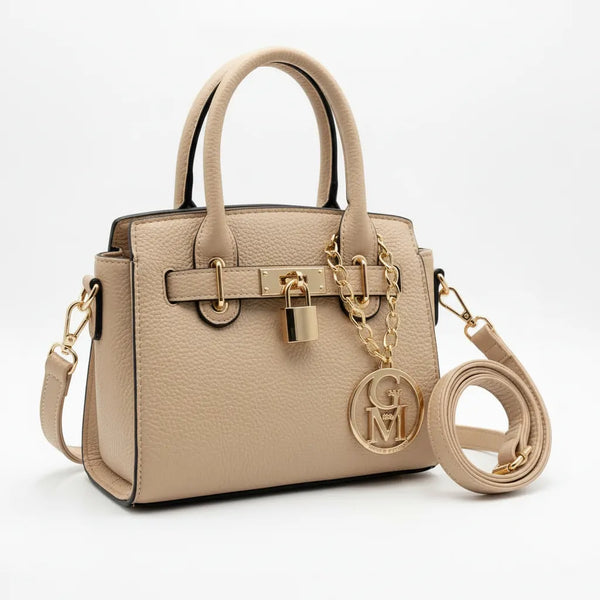 La Milvas - Borsa a bauletto con charms borsetta firmata GYOIAMEA a mano tracolla