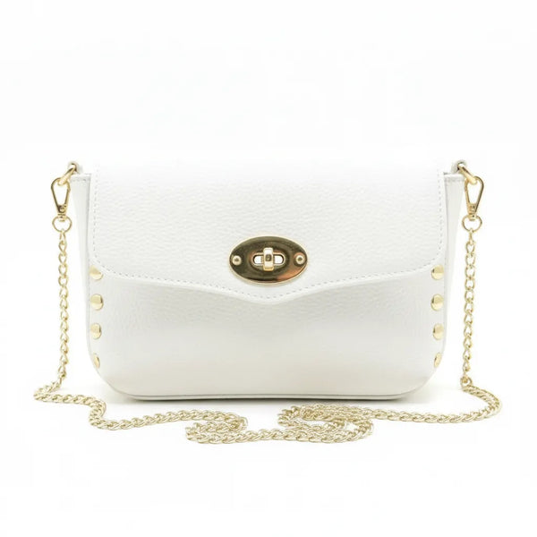 La Rockettarina - Borsa in Vera Pelle Italiana a postina borchie firmata GYOIAMEA
