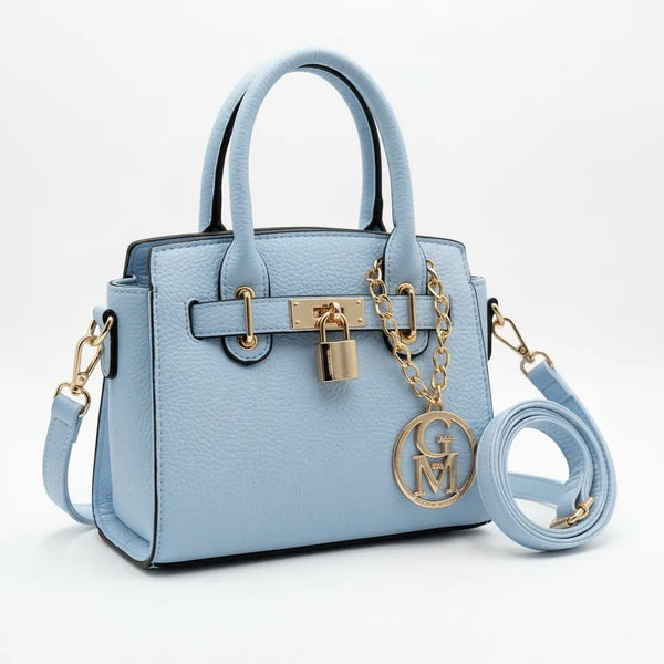 La Milvas - Borsa a bauletto con charms borsetta firmata GYOIAMEA a mano tracolla