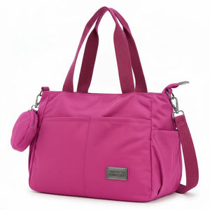 Nazareno Gabrielli - Borsa shopper tote bag Tracolla spalla Donna in Nylon Multitasche Impermeabile e Leggera