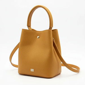 La Calice - Borsa in Vera Pelle Italiana a Secchiello firmata GYOIAMEA Bucket Bag