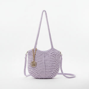 La Delta - Borsa firmata Gyoiamea a Tracolla in Cotone Intrecciato all'Uncinetto tote bag spalla