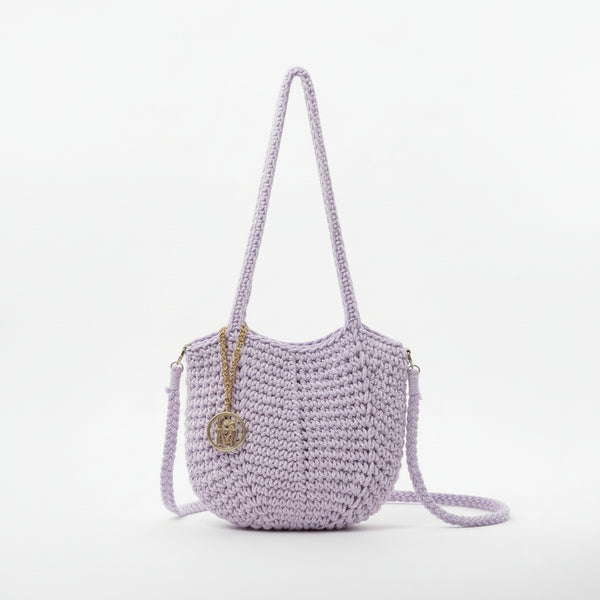 La Delta - Borsa firmata Gyoiamea a Tracolla in Cotone Intrecciato all'Uncinetto tote bag spalla