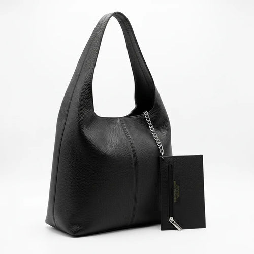La Sacca - Borsa in Vera Pelle Italiana a sacco con pochette morbida firmata GYOIAMEA